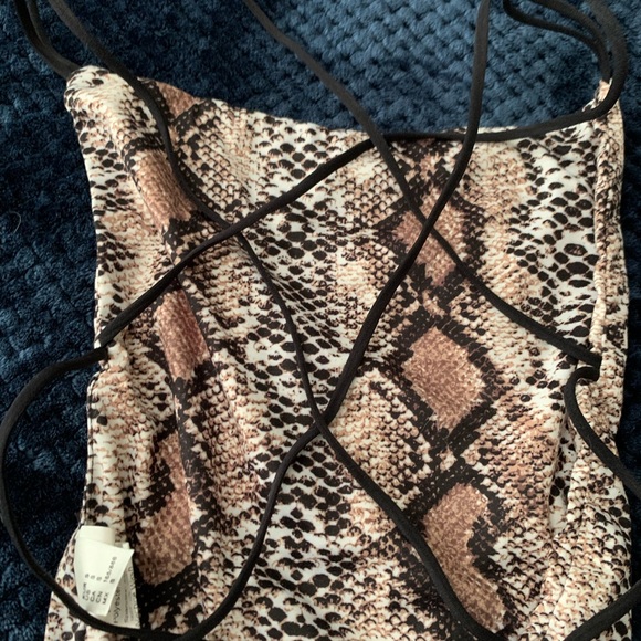 Never worn snakeskin strappy bodysuit - Picture 3 of 7